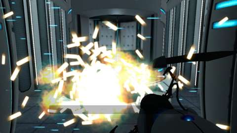 Curious players are rewarded with silly sounds when they do things which are not necessary for the completion of a level, such as bringing a sentry turret through an emancipation field.