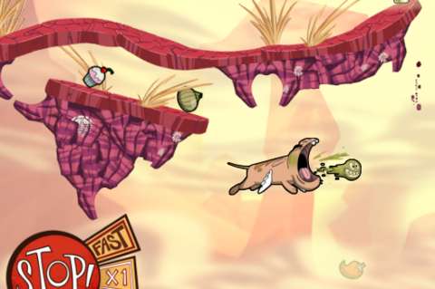 The vomit-launching pig is the most unsettling creature in this otherwise family-friendly game.