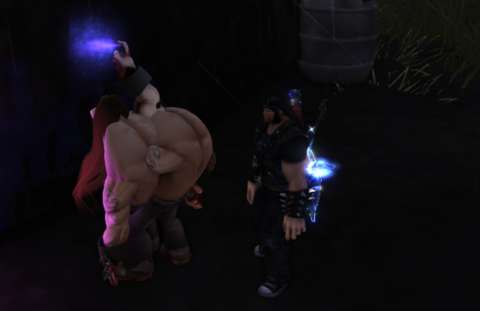 Not all glitches were caught when Double Fine overhauled the game for the computer platform. In this glitch, two headbanger models were spawned in the same spot and animated separately.