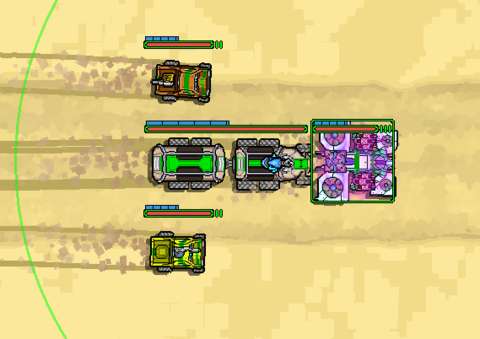 This is a picture of the convoy after a Keeper Drone (the currently selected unit) was obtained very early on in a playthrough. This good fortune was purely due to good luck.