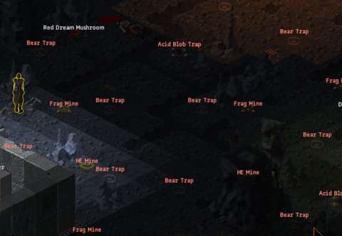 These are a lot of traps. Fortunately, after they have been detected, the player character automatically avoids them.