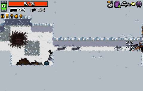 The Frozen biome tends to have one level where there is a long corridor that leads to an area full of enemies. This can be worrisome.