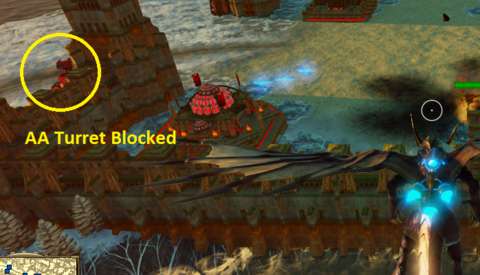 Solid obstacles will block units and turrets from firing on their targets.