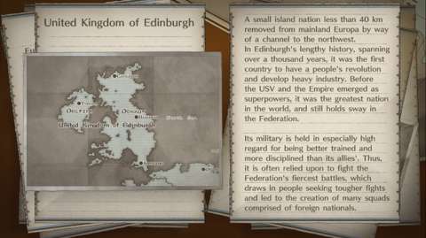 Although the game does not take place in Edinburgh, there is more exposition on this obvious take on Britain in this entry of the series.
