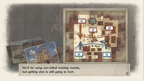 The “training rounds” gag from the second entry of the series is in this game too.