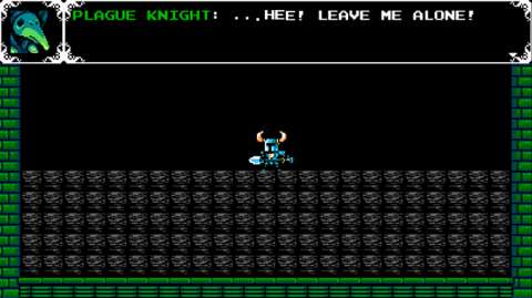 Amusingly, the first encounter with Shovel Knight plays out a lot like it did in Shovel of Hope.
