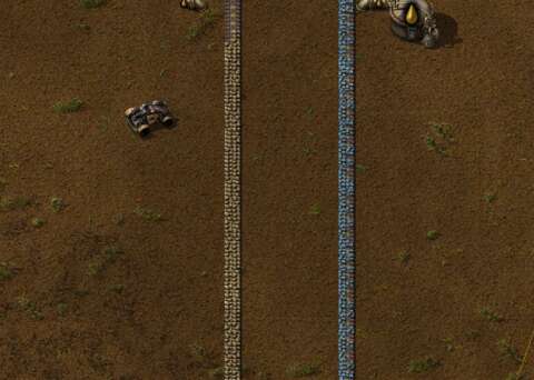 Long conveyors are silly to look at, but they are cost-efficient if the resource fields are not too far from the starting area.