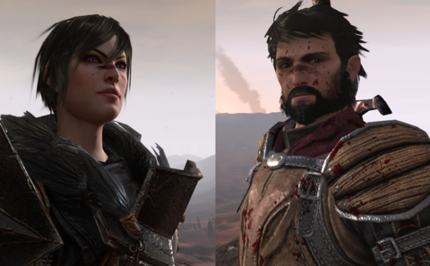 Hawke from Dragon Age 2 appears to have (like-)black hair