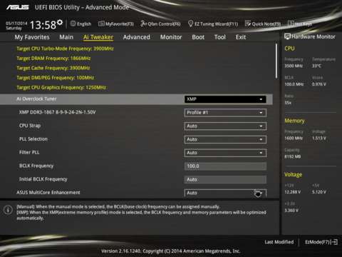 Look out for an advanced settings page in your BIOS to tweak your voltage and multiplier settings.