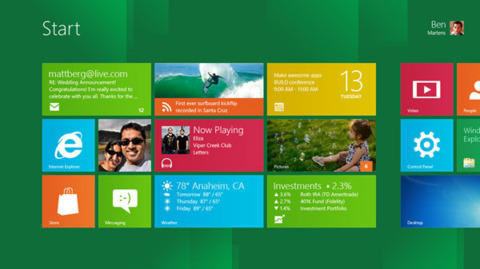 Windows 8 is being designed for touch screens, as well as mouse-and-keyboard interfaces.