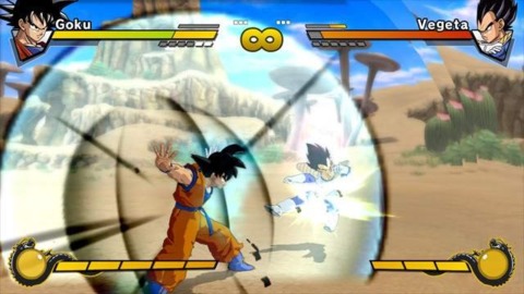 Goku, in a bubble.