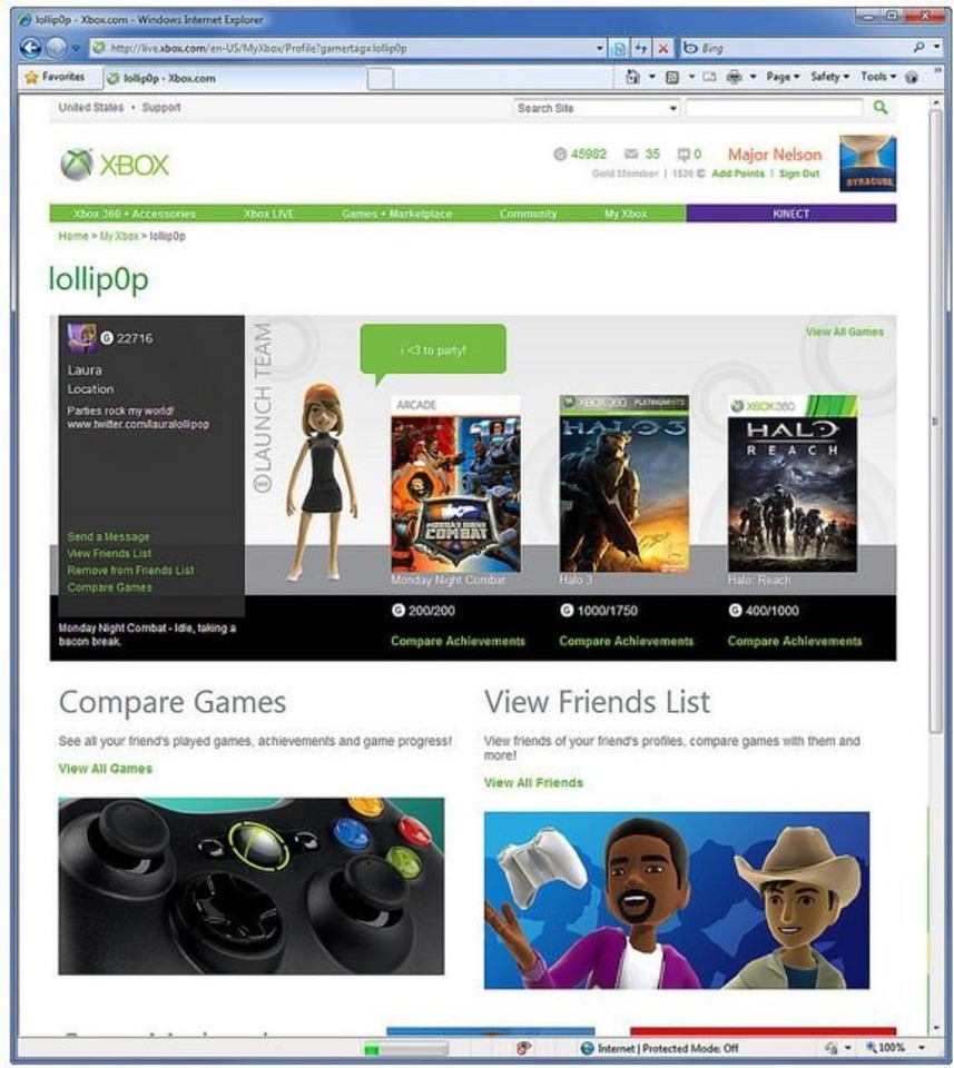 The new look of Xbox.com.