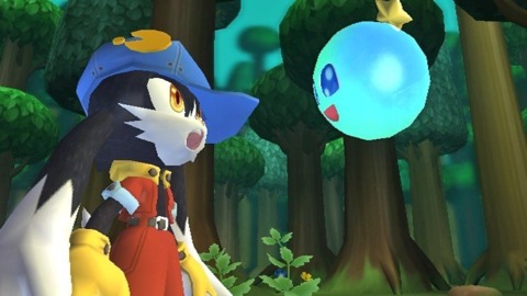 Klonoa and Hewpoe see who can open his mouth the widest.