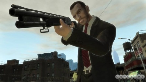 GTAIV's Niko Bellic used a gun to get his ill-gotten gains. Ex-Take-Two execs are accused of using backdated stock options.