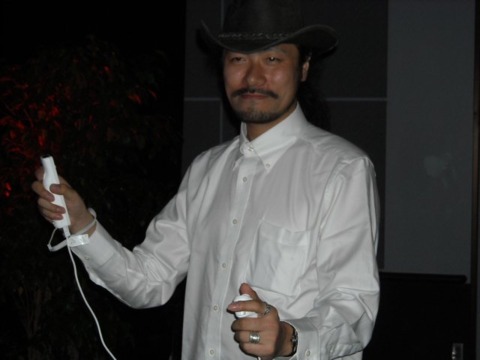 Igarashi demonstrated his Wii-whipping acumen during a Castlevania Judgment demo.