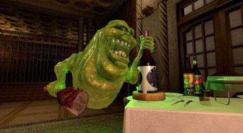 Slimer copes with the ups and downs the only way he knows how.