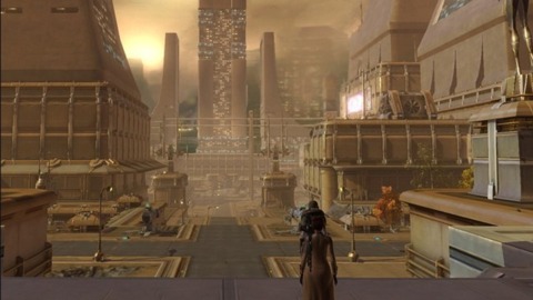 Don't let these city streets fool you. Star Wars: The Old Republic is packed.