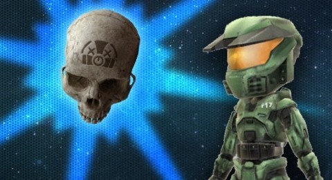 The Grunt Funeral skull and MJOLNIR armor, Halo: CE Anniversary's preorder bonuses.