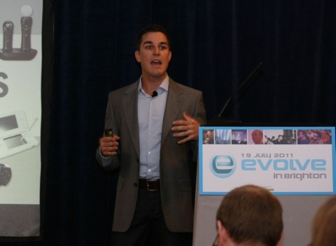 New EA Sports head Andrew Wilson, speaking at the Evolve conference last month.