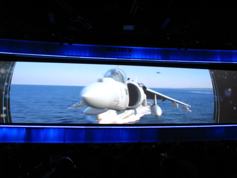 The press conference begins…with jets! In 3D!