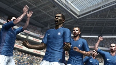 Pro Evo player celebrating, or screenshot from a new Silent Hill game? You decide. No, wait, it's the first one.