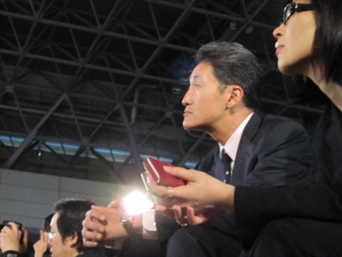 SCE CEO Kaz Hirai listens attentively to the panel.