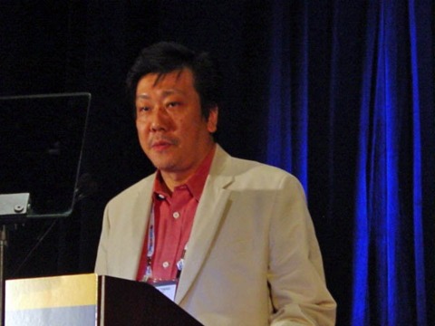 Hiromichi Tanaka during his keynote address.