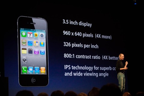 Steve Jobs unveils the newest iPhone. Image Credit: CNET