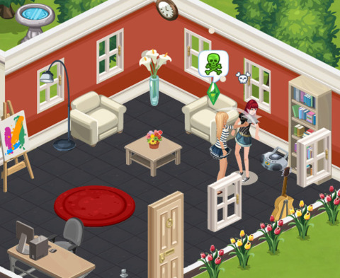 The Sims Social enables antisocial behavior, too.