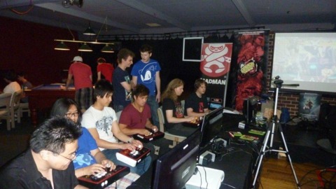 Many competitors brought their own arcade sticks to play on.