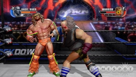 All Stars had a character creator, presumably to see if it were possible to have a wrestler more outlandish than the Ultimate Warrior. (Xbox 360 version shown.)