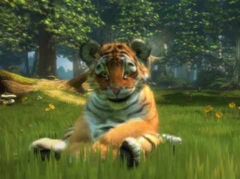 This tiger speaks the international language of cute.