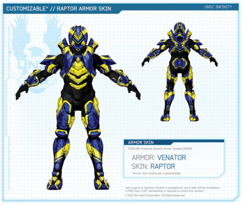 A look at Halo 4's Raptor armor, available at Best Buy.