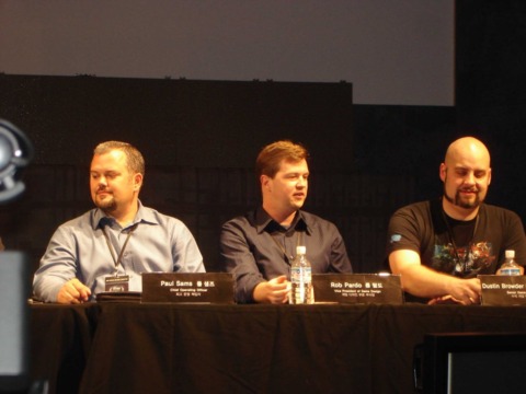 Paul Sams, Rob Pardo, and Dustin Browder field questions on the future of Starcraft II.