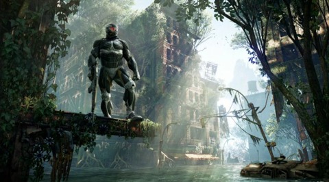 A shot of the urban rainforest in Crysis 3.