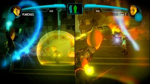 PowerUp Heroes shows the shadowy figures behind the mask onscreen.