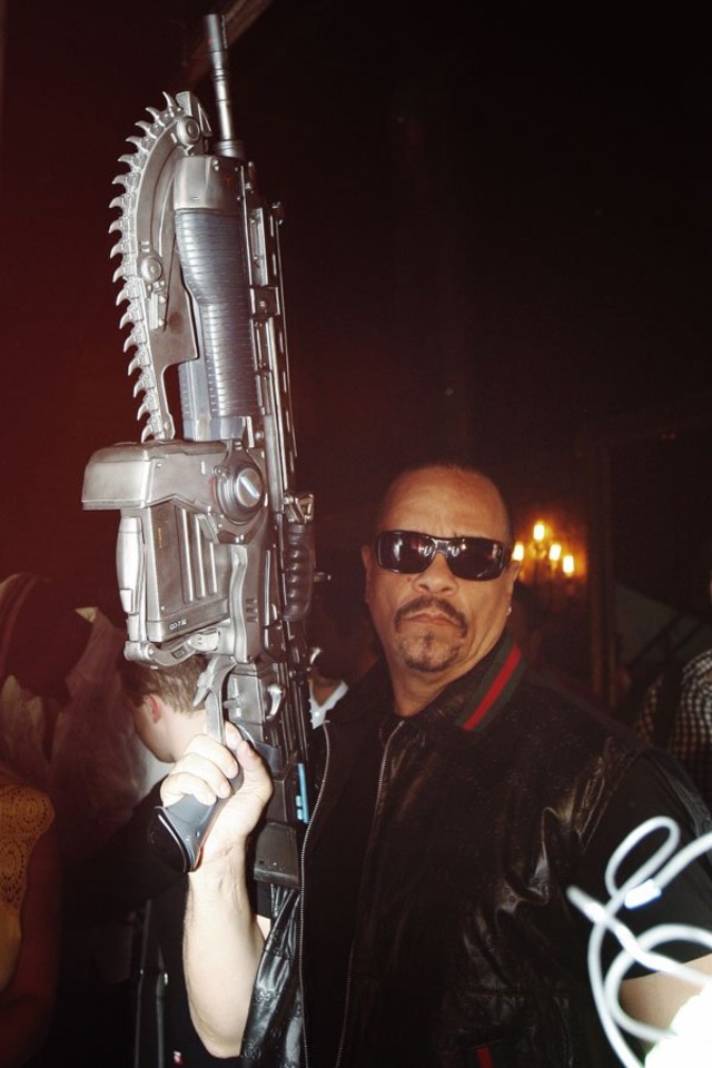 Ice-T, wielding a lancer.