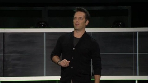 Spencer addresses the crowd at Microsoft's E3 2012 media briefing.