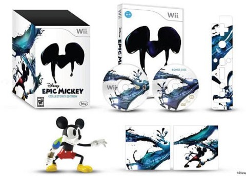 Mickey is ready and willing to apply a coat of paint to the Wii.