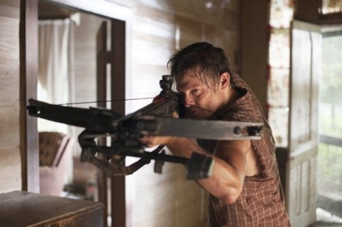 Daryl Dixon takes aim in an episode of AMC's hit TV show.