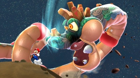 In Super Mario Galaxy 2, the dragon chases you!