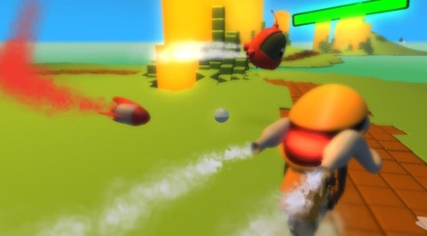 Screenshot from a Kodu-made game.