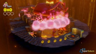 While ‘’Wingo’’ a giant bird that kidnaps Toad and Toadette throughout the game is wonderful. He and ‘’Draggadon’’ are unfortunately the only two featured boss fights in the game. And it would have been nice to have a bit more variety in boss design.