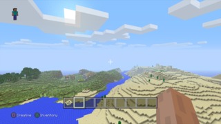 Minecraft on PS3. Click for a full-size view.