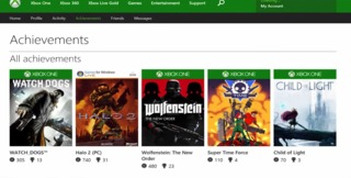 The new Xbox One Achievements view on Xbox.com