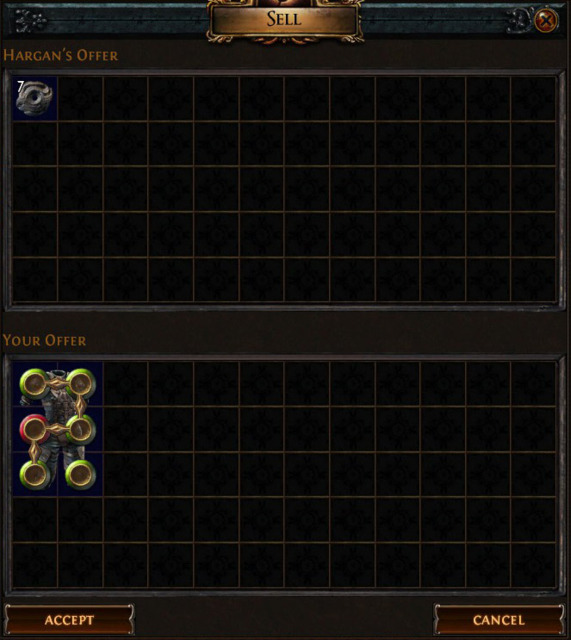 7x Jewel Orbs is being offered to a single six socketed (5 linked too) item