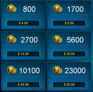 Prices of Ghost Coins (a skin for a gun costs around 400-600 coins).