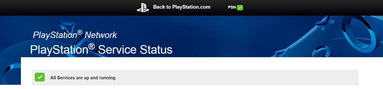 PSN official status pic I just took as I was curious.