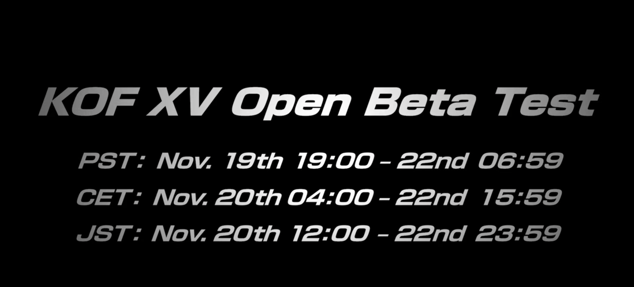 An open beta for The King of Fighters XV is coming soon