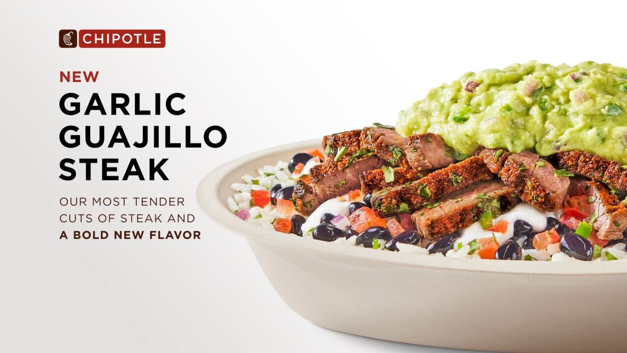 Chipotle's new Garlic Guajillo Steak 